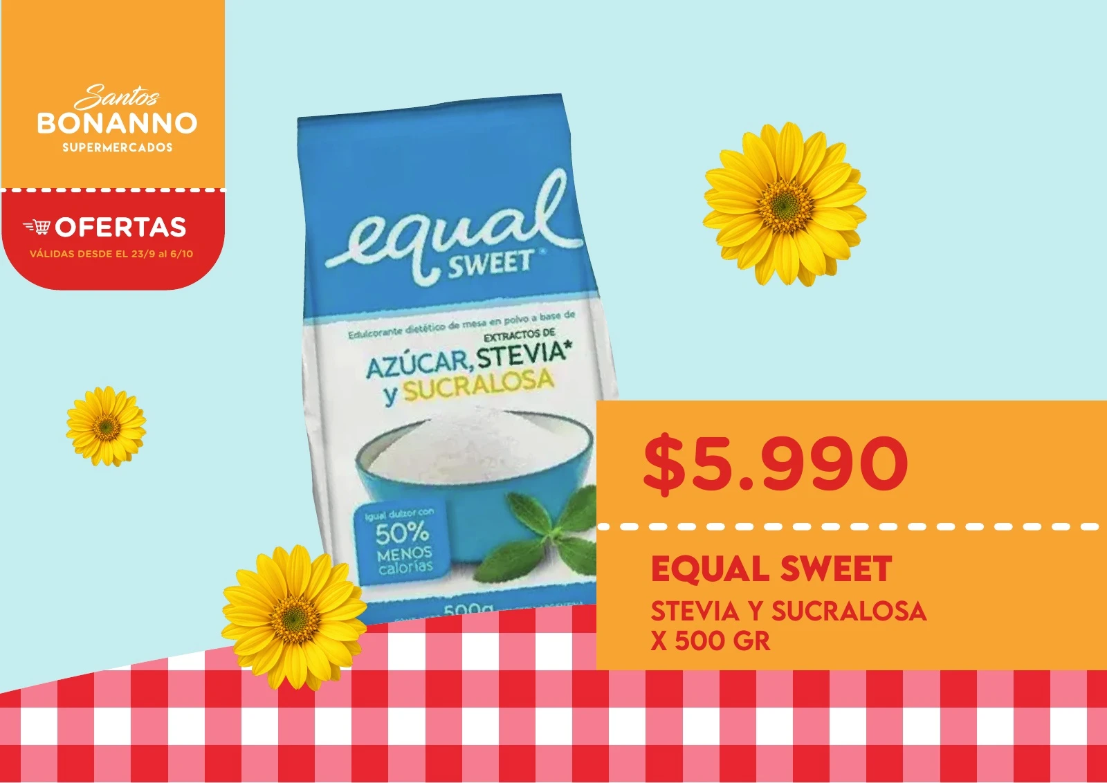 EQUAL SWEET · STEVIA Y SUCRALOSA X 500 GR